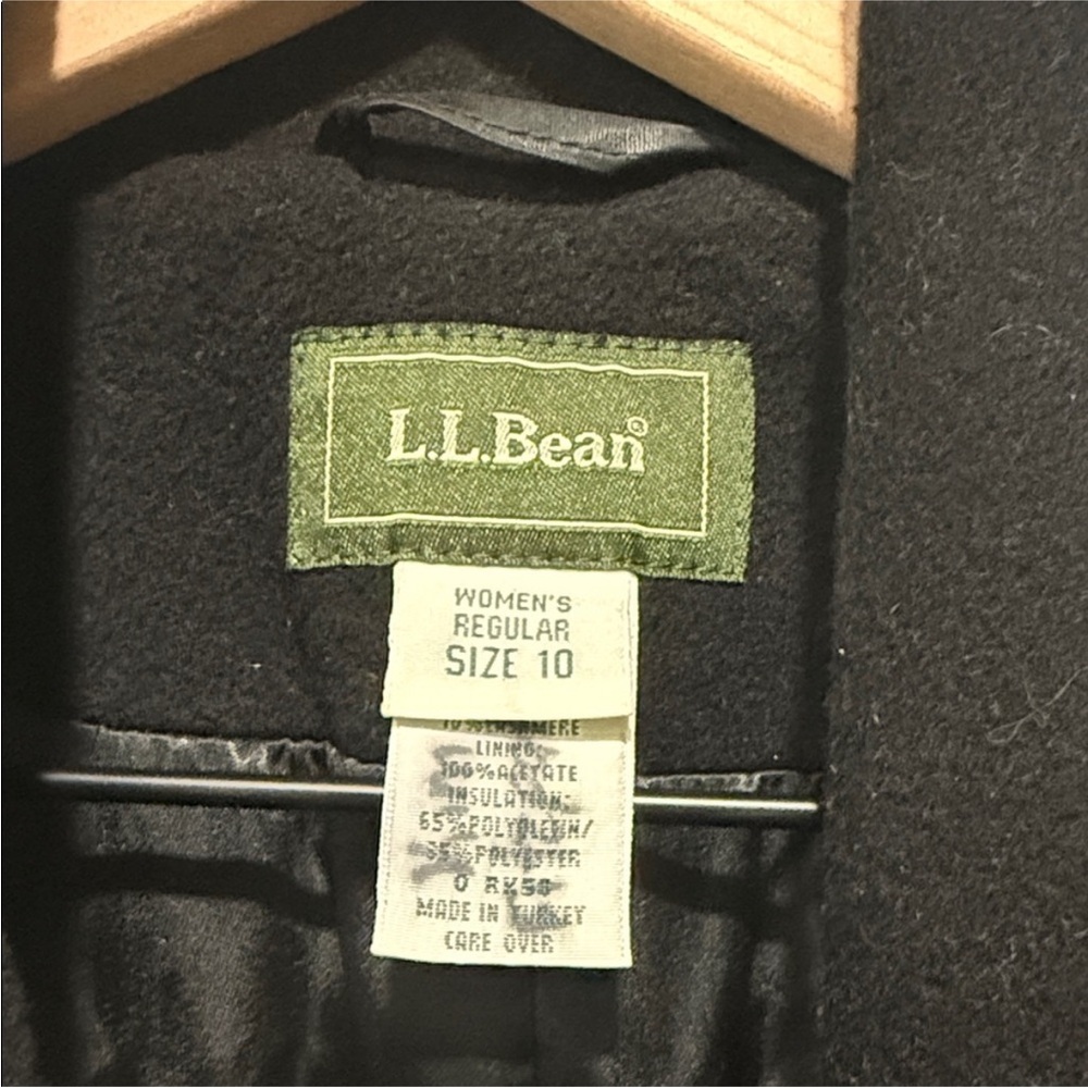 L.L. Bean Women's Black Peacoat EUC wm sz 10 - Picture 7 of 7